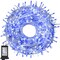 500 LED Christmas Lights, 164FT 8 Twinkle Modes Plug in Waterproof Extra Long Fairy Lights for Outdoor Christmas Tree Lights Party Garden Decorations (Blue and White)